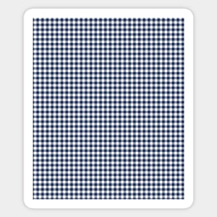 Gingham Checkered Buffalo Plaid Navy Blue and White Pattern Sticker